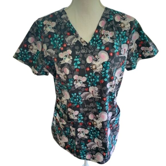 🔥🔥SALE🔥🔥Cherokee Medical Scrub Top - "I am Koalafied" - Picture 1 of 4